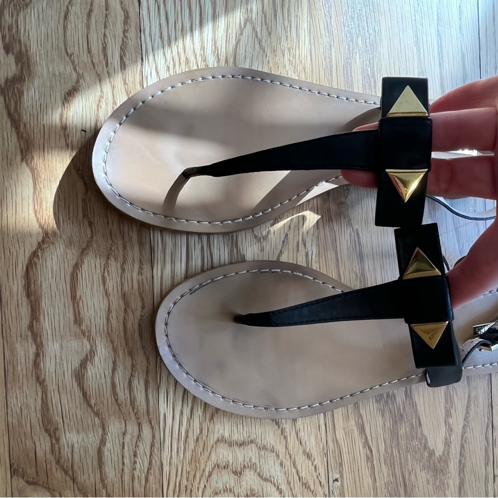 Black and Gold Women's Sandals